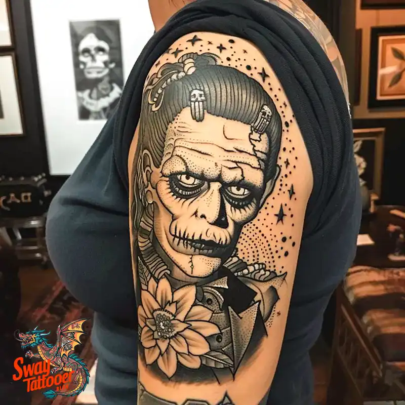 140 Best Frankenstein Tattoo Designs: Monster with Ink 6 frankenstein tattoo