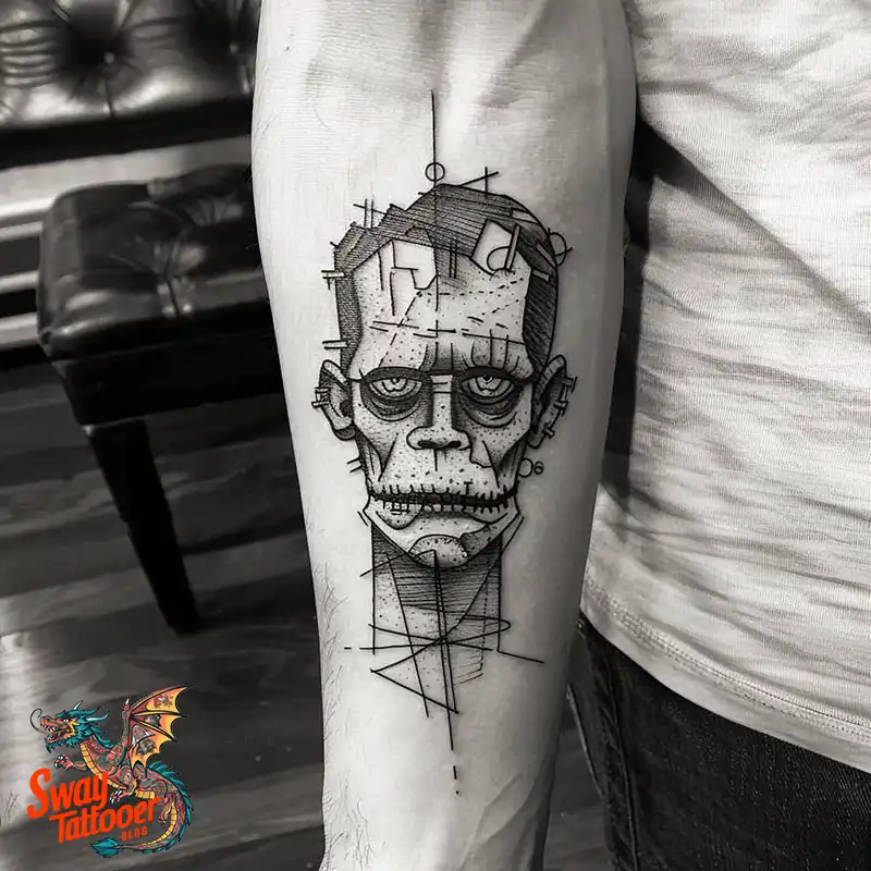 140 Best Frankenstein Tattoo Designs: Monster with Ink 123 frankenstein tattoo