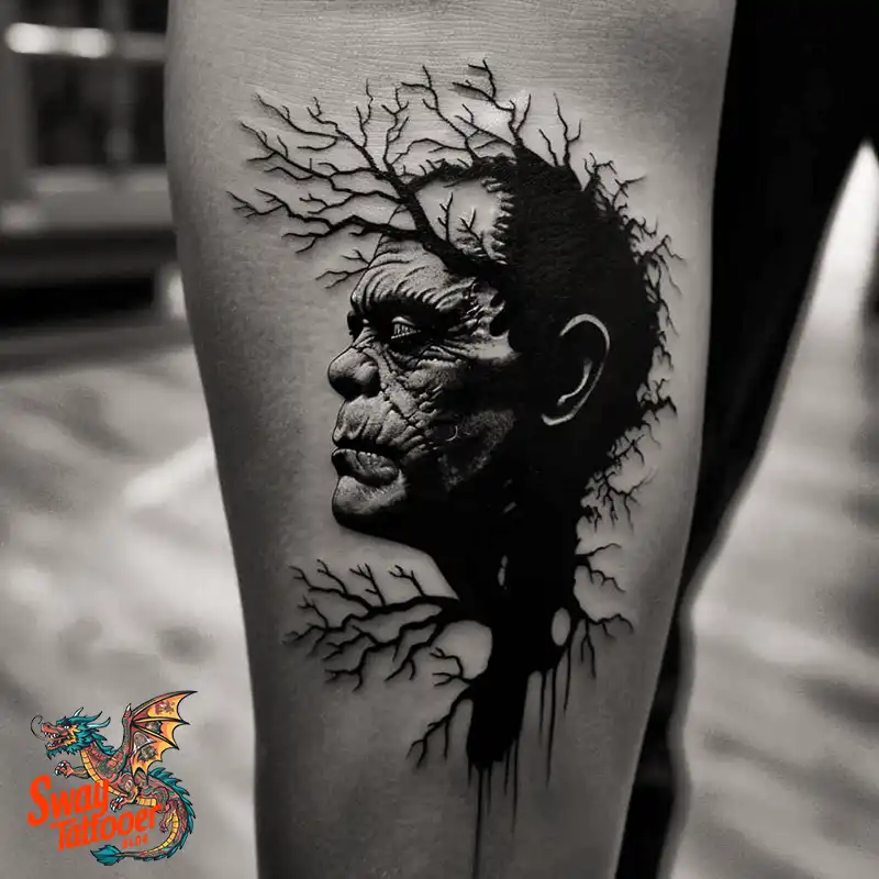 140 Best Frankenstein Tattoo Designs: Monster with Ink 122 frankenstein tattoo