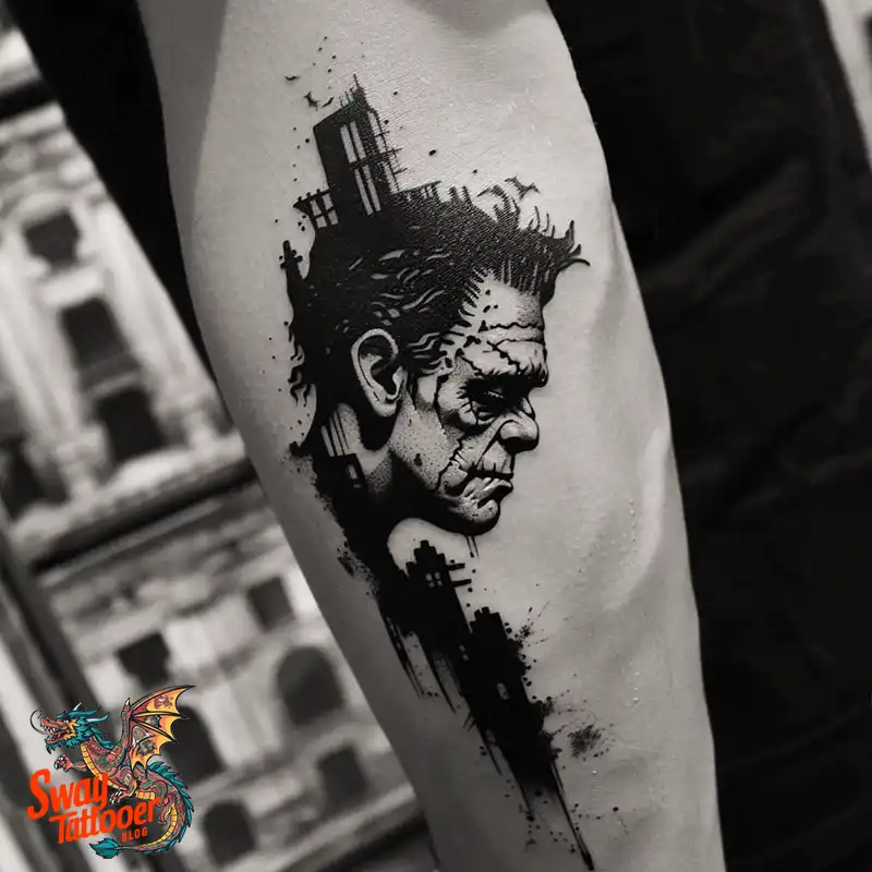 140 Best Frankenstein Tattoo Designs: Monster with Ink 121 frankenstein tattoo