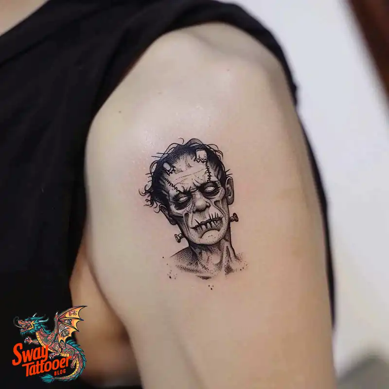 140 Best Frankenstein Tattoo Designs: Monster with Ink 114 frankenstein tattoo