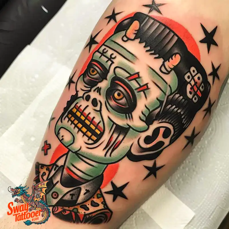 140 Best Frankenstein Tattoo Designs: Monster with Ink 108 frankenstein tattoo