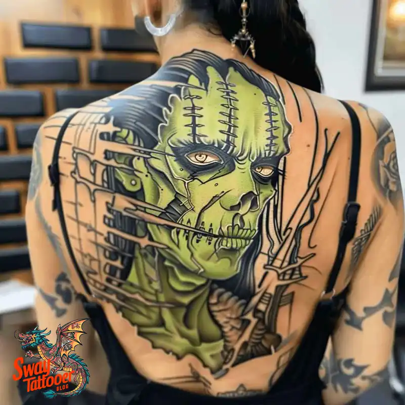 140 Best Frankenstein Tattoo Designs: Monster with Ink 104 frankenstein tattoo