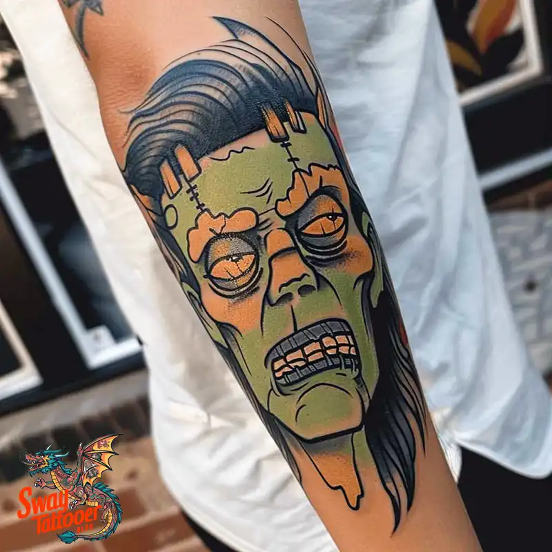 140 Best Frankenstein Tattoo Designs: Monster with Ink 103 frankenstein tattoo