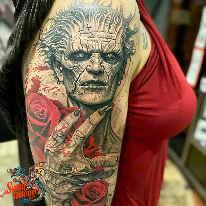 140 Best Frankenstein Tattoo Designs: Monster with Ink 100 frankenstein tattoo