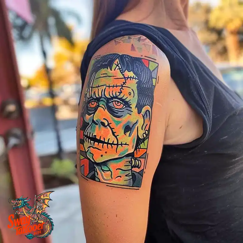 140 Best Frankenstein Tattoo Designs: Monster with Ink 99 frankenstein tattoo