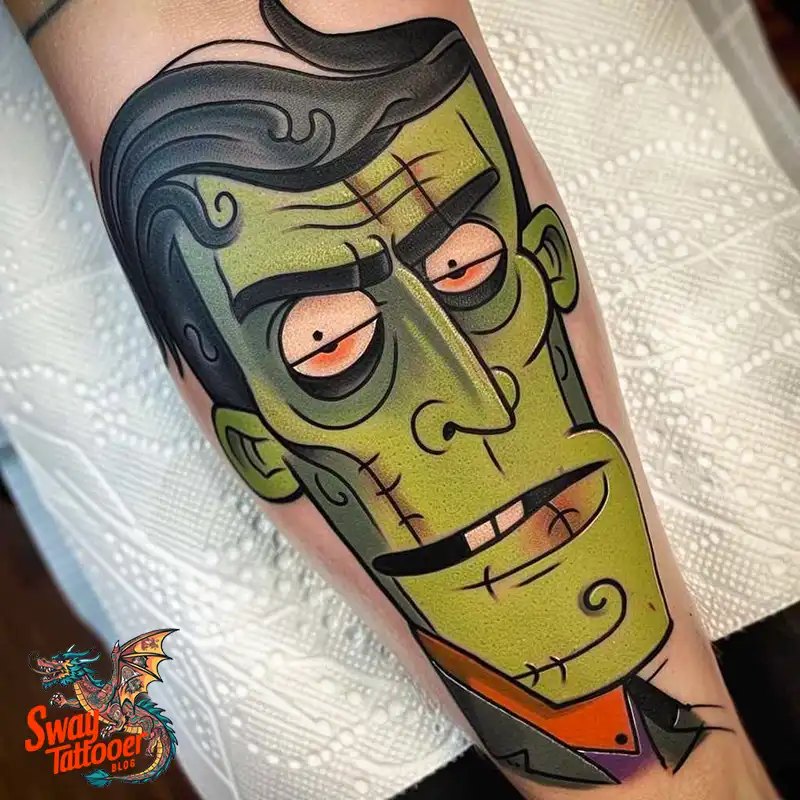 140 Best Frankenstein Tattoo Designs: Monster with Ink 134 frankenstein tattoo