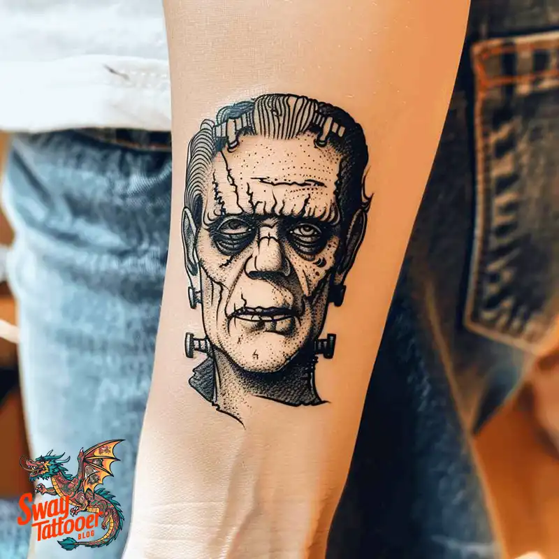 140 Best Frankenstein Tattoo Designs: Monster with Ink 78 frankenstein tattoo