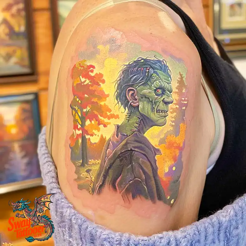 140 Best Frankenstein Tattoo Designs: Monster with Ink 63 frankenstein tattoo