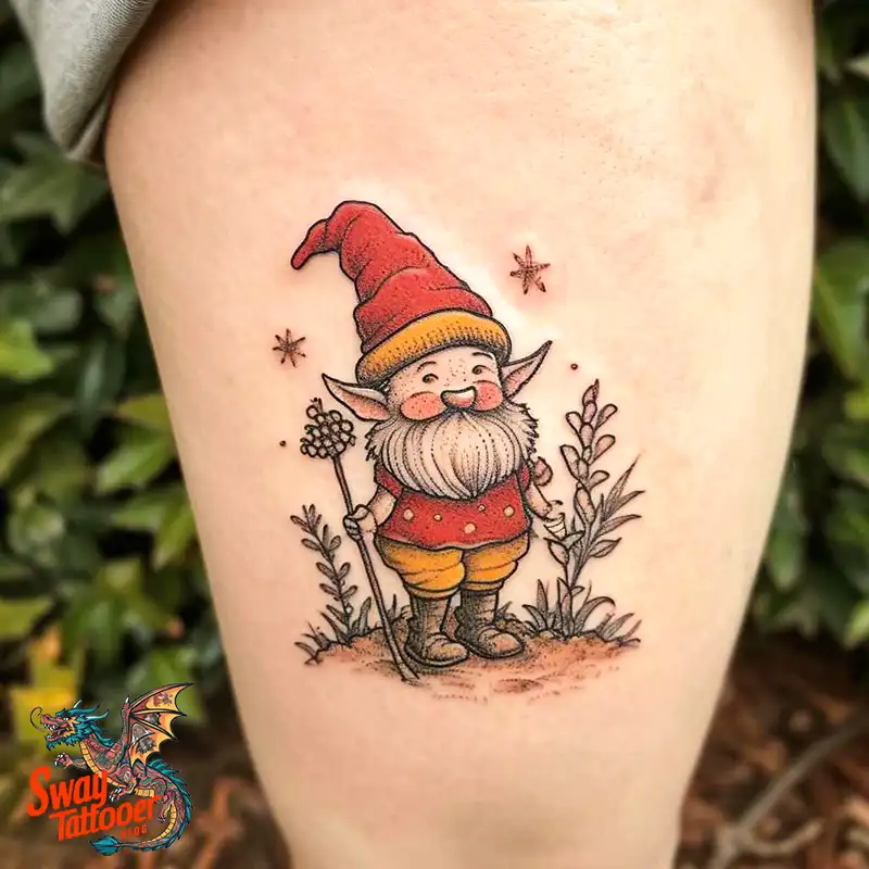 150 Best Gnome Tattoos: Quirky Designs that Bring Magic 33 gnome tattoo
