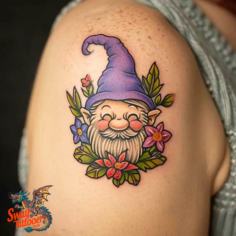 150 Best Gnome Tattoos: Quirky Designs that Bring Magic 111 gnome tattoo