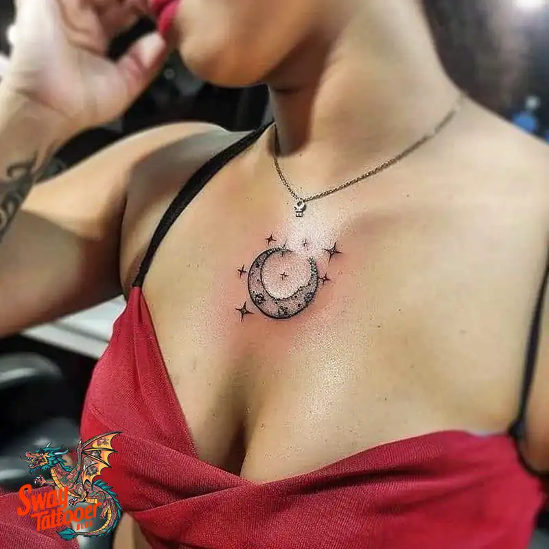 150 Best Moon and Stars Tattoo Ideas: Celestial Ink 32 moon and stars tattoo