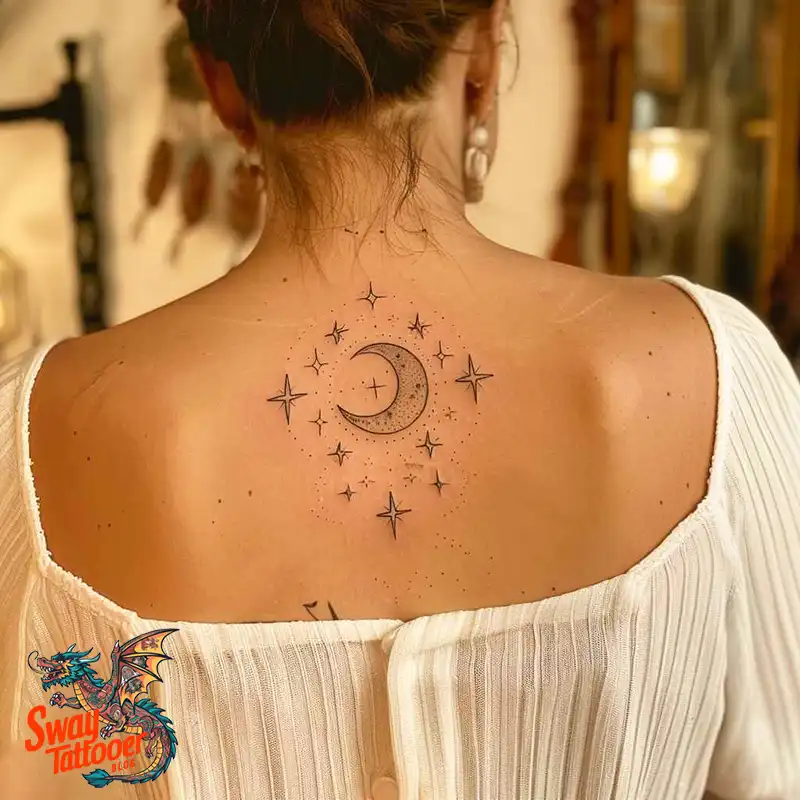 150 Best Moon and Stars Tattoo Ideas: Celestial Ink 29 moon and stars tattoo