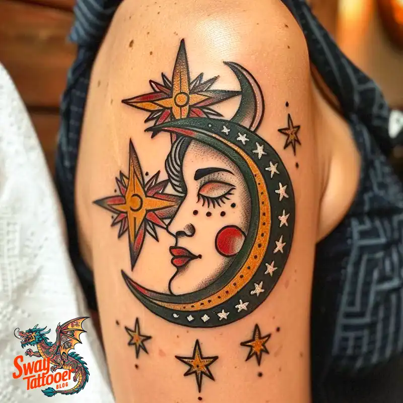 150 Best Moon and Stars Tattoo Ideas: Celestial Ink 20 moon and stars tattoo