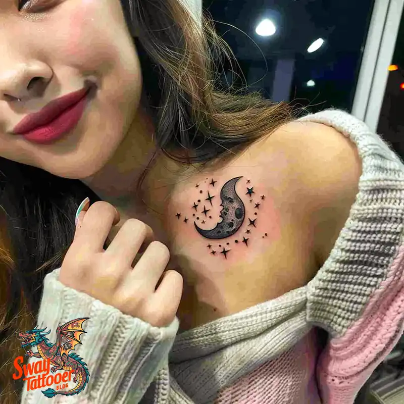 150 Best Moon and Stars Tattoo Ideas: Celestial Ink 12 moon and stars tattoo