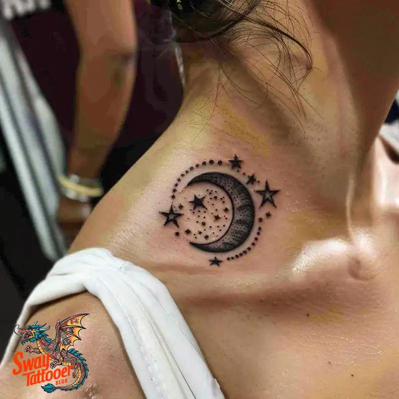 150 Best Moon and Stars Tattoo Ideas: Celestial Ink 11 moon and stars tattoo