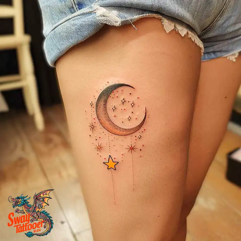 150 Best Moon and Stars Tattoo Ideas: Celestial Ink 131 moon and stars tattoo