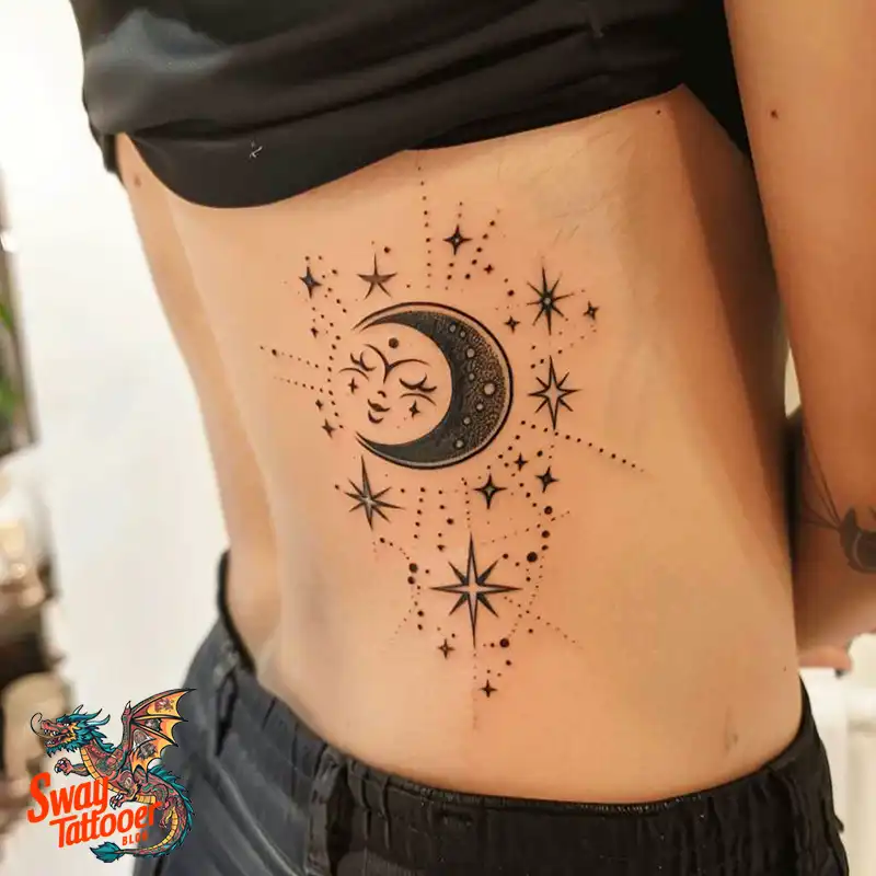 150 Best Moon and Stars Tattoo Ideas: Celestial Ink 112 moon and stars tattoo