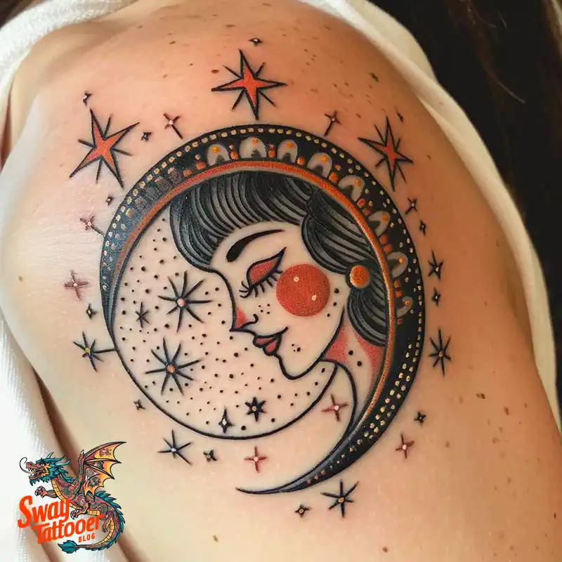 150 Best Moon and Stars Tattoo Ideas: Celestial Ink 108 moon and stars tattoo