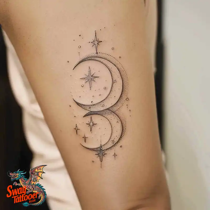 150 Best Moon and Stars Tattoo Ideas: Celestial Ink 105 moon and stars tattoo