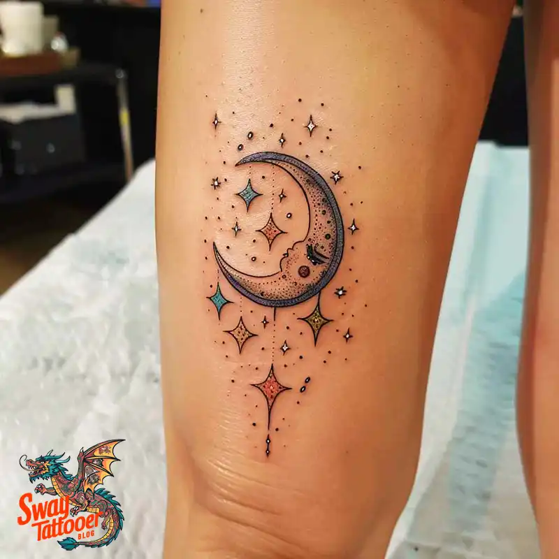 150 Best Moon and Stars Tattoo Ideas: Celestial Ink 118 moon and stars tattoo