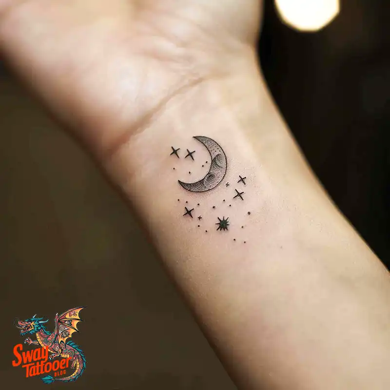 150 Best Moon and Stars Tattoo Ideas: Celestial Ink 95 moon and stars tattoo