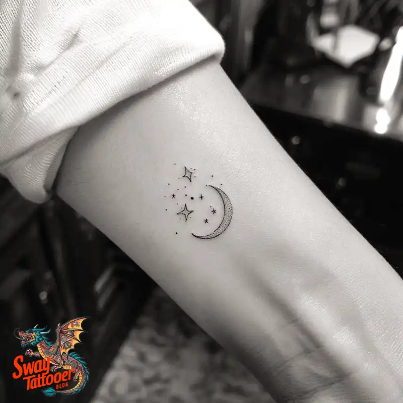 150 Best Moon and Stars Tattoo Ideas: Celestial Ink 94 moon and stars tattoo