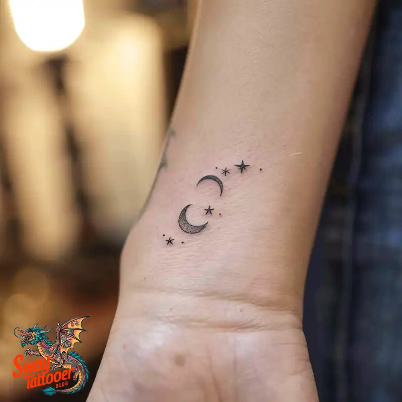 150 Best Moon and Stars Tattoo Ideas: Celestial Ink 93 moon and stars tattoo