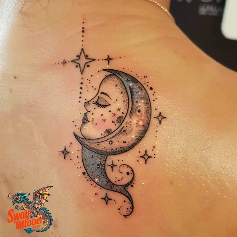 150 Best Moon and Stars Tattoo Ideas: Celestial Ink 119 moon and stars tattoo