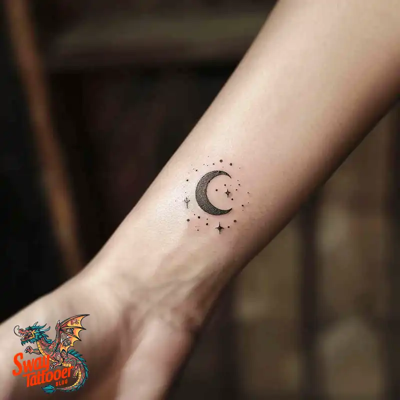 150 Best Moon and Stars Tattoo Ideas: Celestial Ink 92 moon and stars tattoo