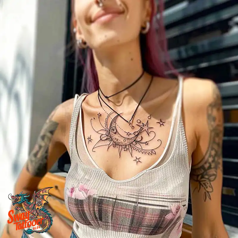 150 Best Moon and Stars Tattoo Ideas: Celestial Ink 87 moon and stars tattoo