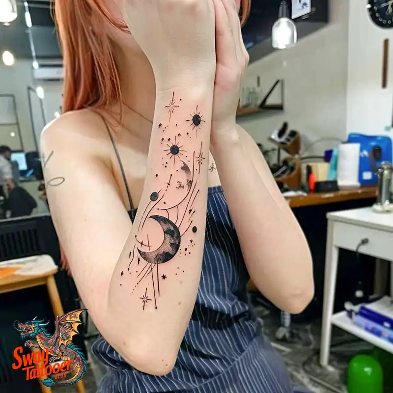 150 Best Moon and Stars Tattoo Ideas: Celestial Ink 85 moon and stars tattoo