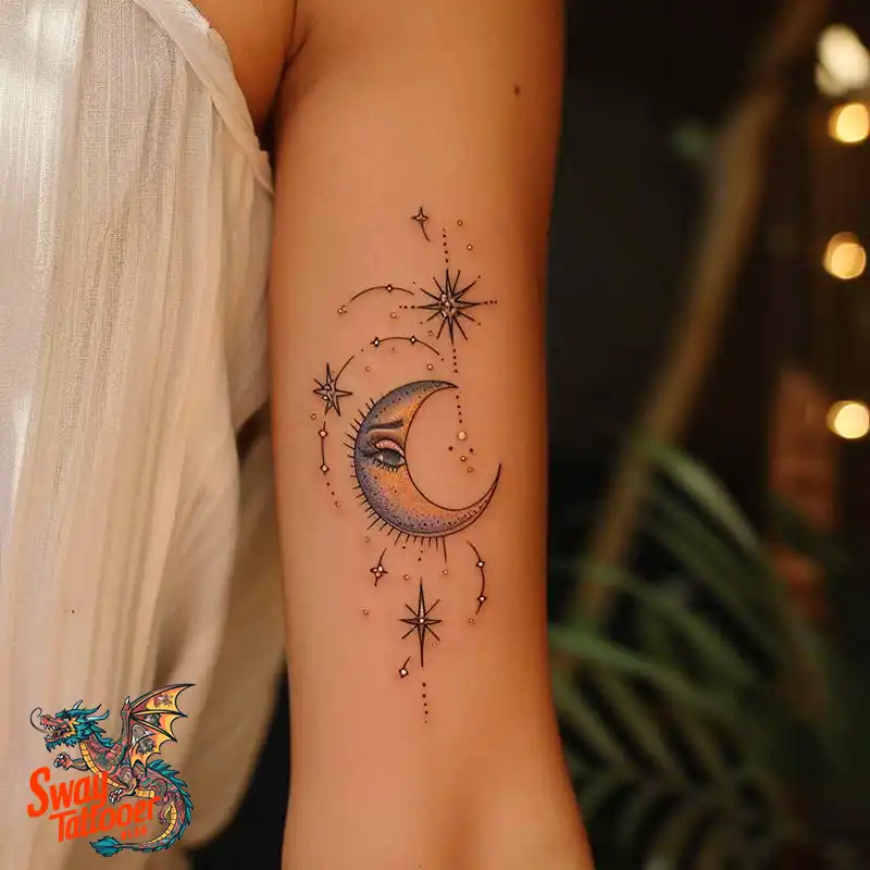 150 Best Moon and Stars Tattoo Ideas: Celestial Ink 81 moon and stars tattoo