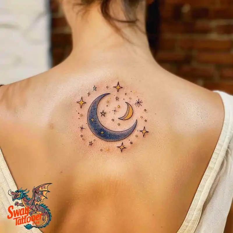 150 Best Moon and Stars Tattoo Ideas: Celestial Ink 78 moon and stars tattoo
