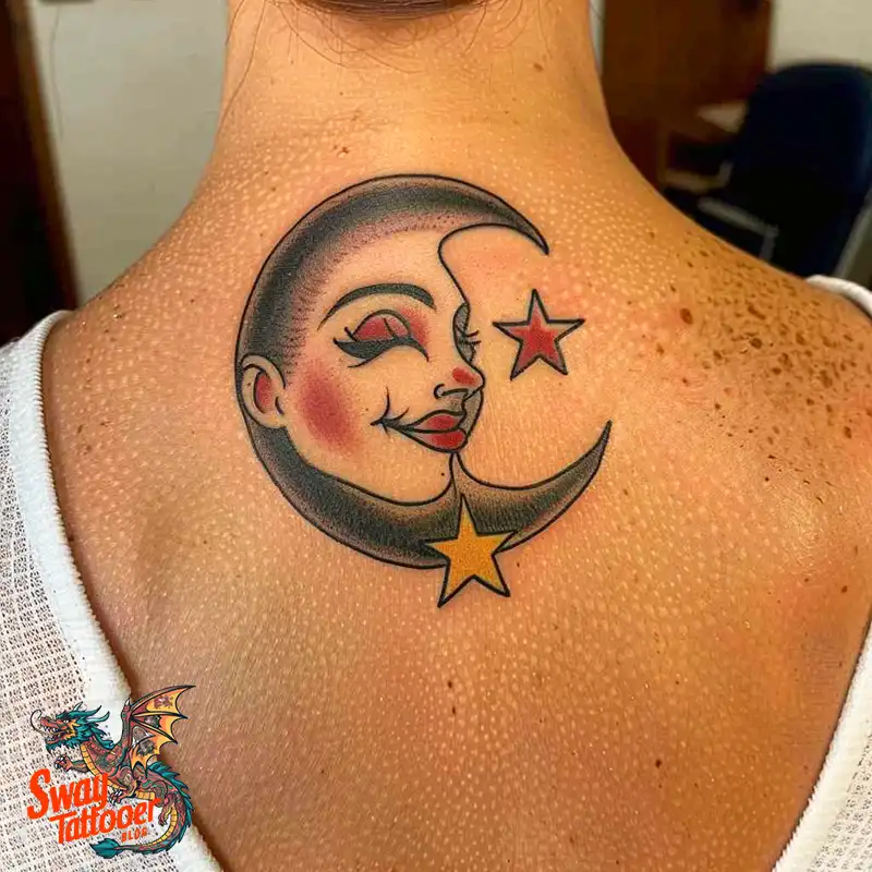 150 Best Moon and Stars Tattoo Ideas: Celestial Ink 73 moon and stars tattoo