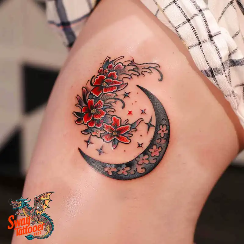 150 Best Moon and Stars Tattoo Ideas: Celestial Ink 72 moon and stars tattoo