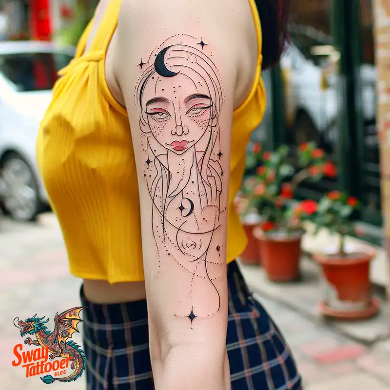 150 Best Moon and Stars Tattoo Ideas: Celestial Ink 64 moon and stars tattoo