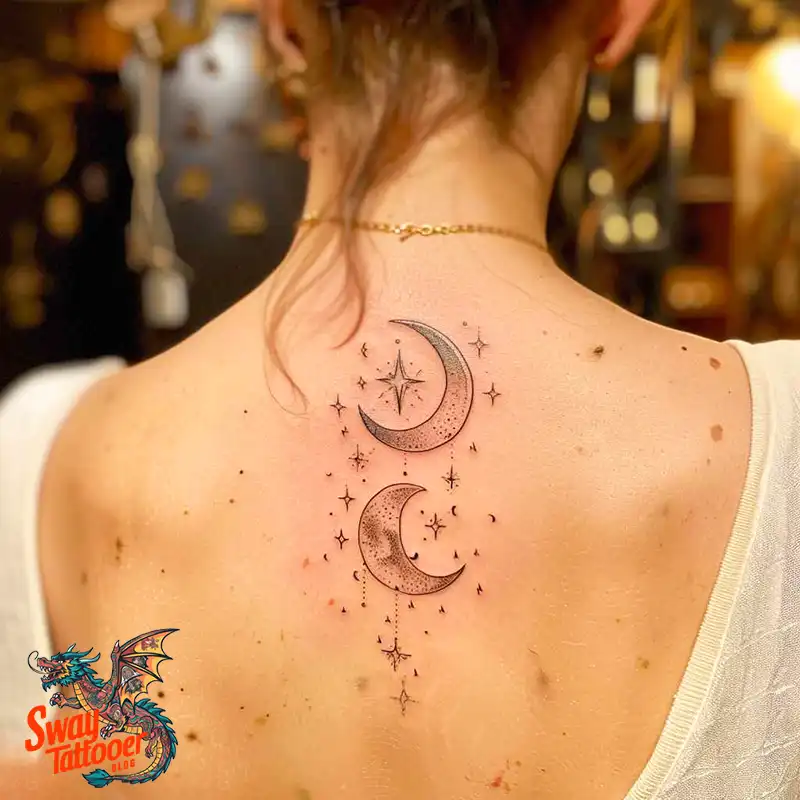 150 Best Moon and Stars Tattoo Ideas: Celestial Ink 44 moon and stars tattoo