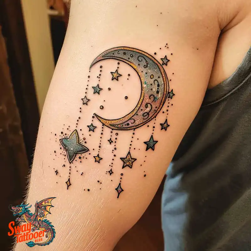 150 Best Moon and Stars Tattoo Ideas: Celestial Ink 123 moon and stars tattoo