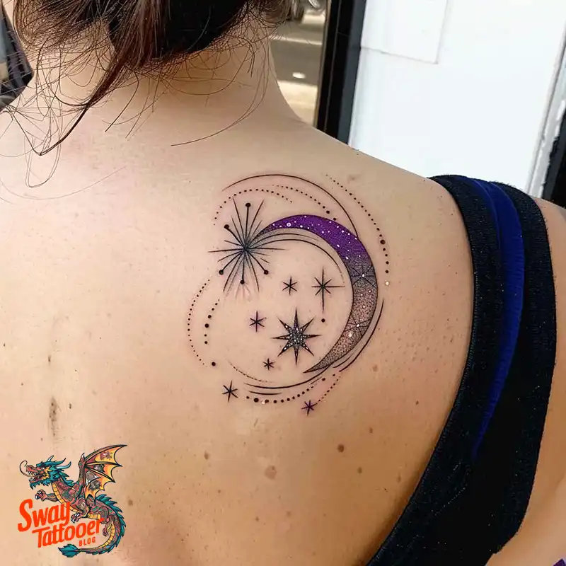 150 Best Moon and Stars Tattoo Ideas: Celestial Ink 41 moon and stars tattoo