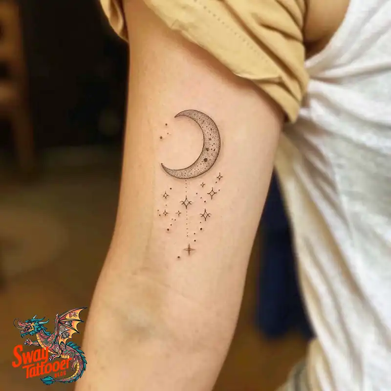 150 Best Moon and Stars Tattoo Ideas: Celestial Ink 37 moon and stars tattoo