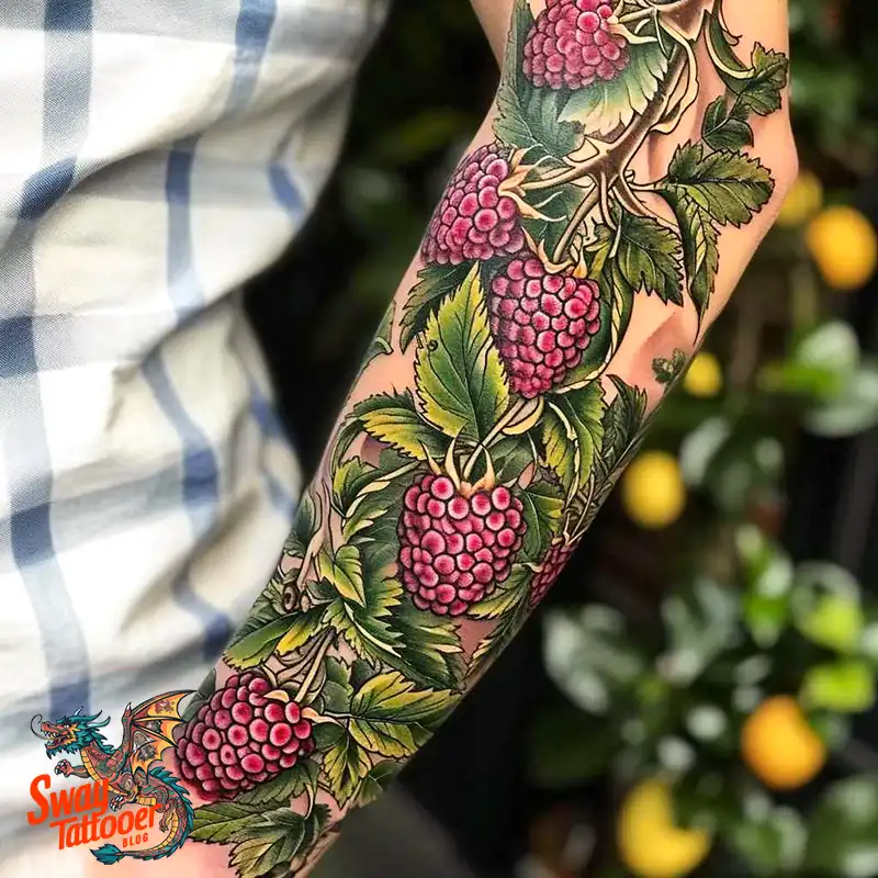 150 Raspberry Tattoo Ideas: Juicy Designs & Vibrant Meaning 41 raspberry tattoo