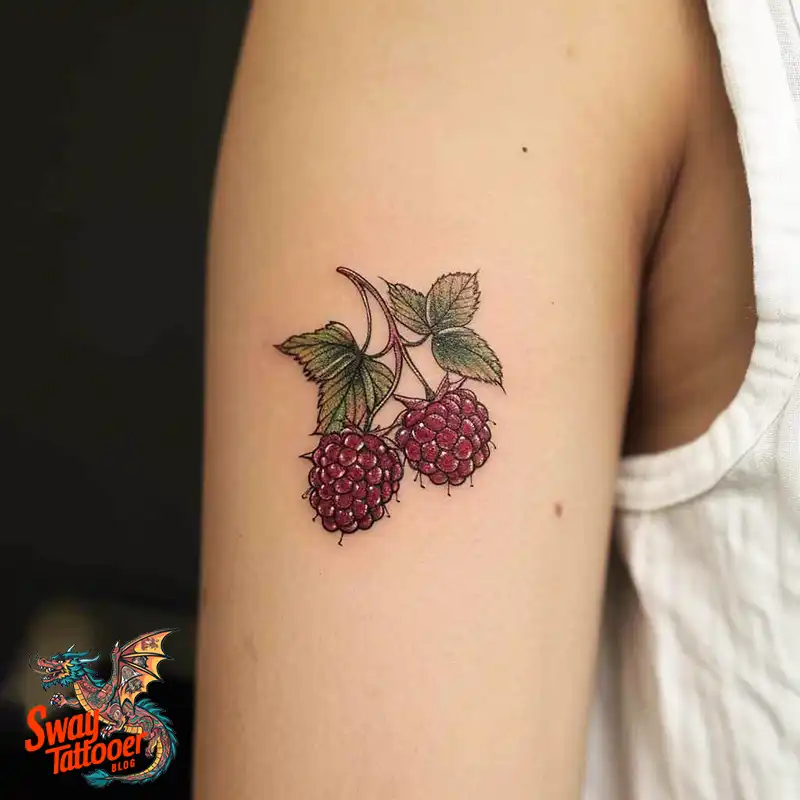 150 Raspberry Tattoo Ideas: Juicy Designs & Vibrant Meaning 32 raspberry tattoo