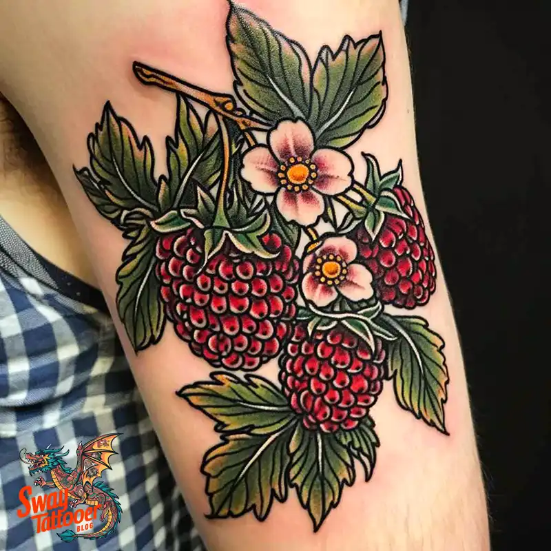 150 Raspberry Tattoo Ideas: Juicy Designs & Vibrant Meaning 9 raspberry tattoo