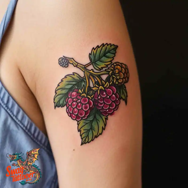150 Raspberry Tattoo Ideas: Juicy Designs & Vibrant Meaning 3 raspberry tattoo