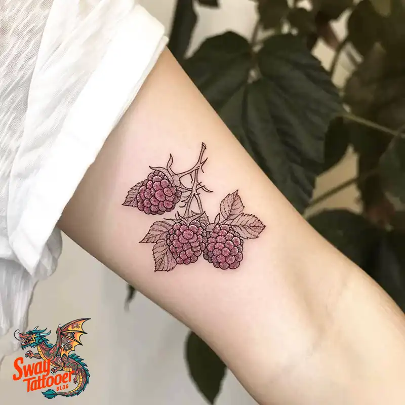 150 Raspberry Tattoo Ideas: Juicy Designs & Vibrant Meaning 137 raspberry tattoo