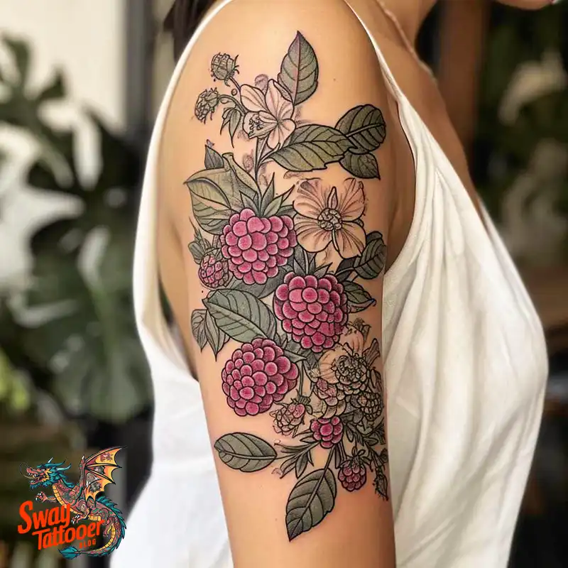 150 Raspberry Tattoo Ideas: Juicy Designs & Vibrant Meaning 107 raspberry tattoo