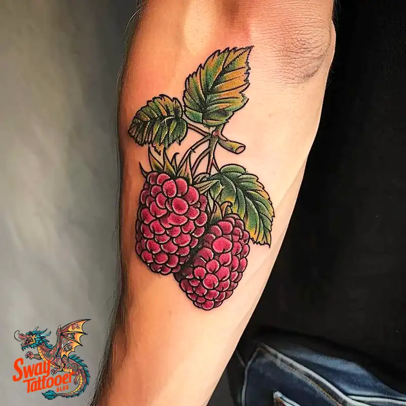 150 Raspberry Tattoo Ideas: Juicy Designs & Vibrant Meaning 127 raspberry tattoo