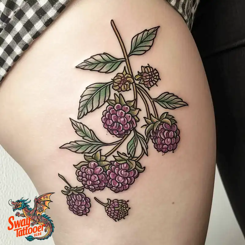 150 Raspberry Tattoo Ideas: Juicy Designs & Vibrant Meaning 103 raspberry tattoo