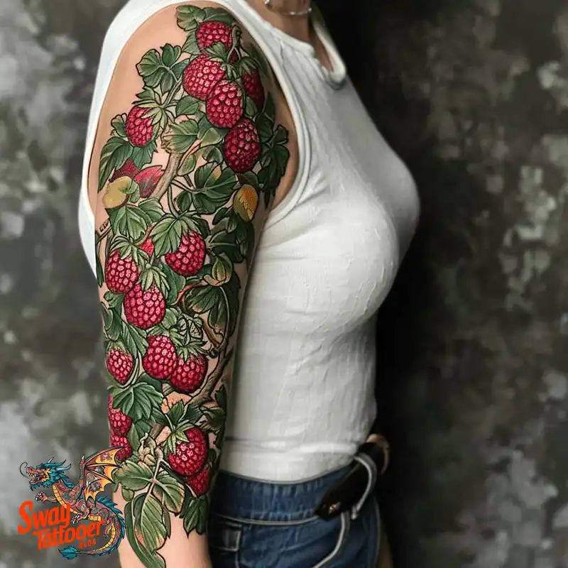 150 Raspberry Tattoo Ideas: Juicy Designs & Vibrant Meaning 76 raspberry 69